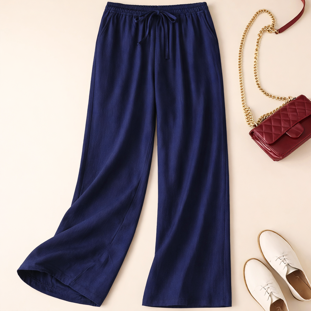 Daphne | Wide Leg Drawstring Pants with Elastic Waist