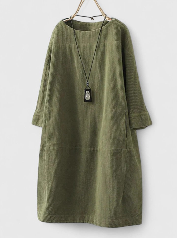 Dazmira | Relaxed Midi Dress with Long Sleeves
