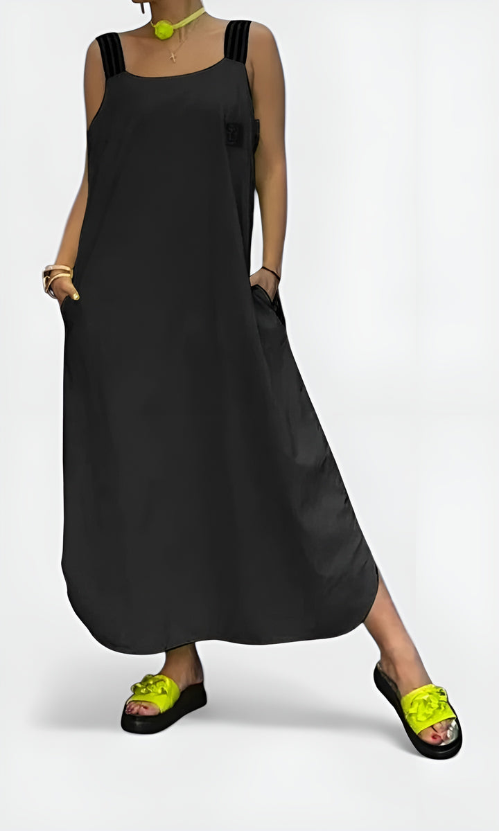Dazoria | Modern Sleeveless Maxi Dress with Pockets