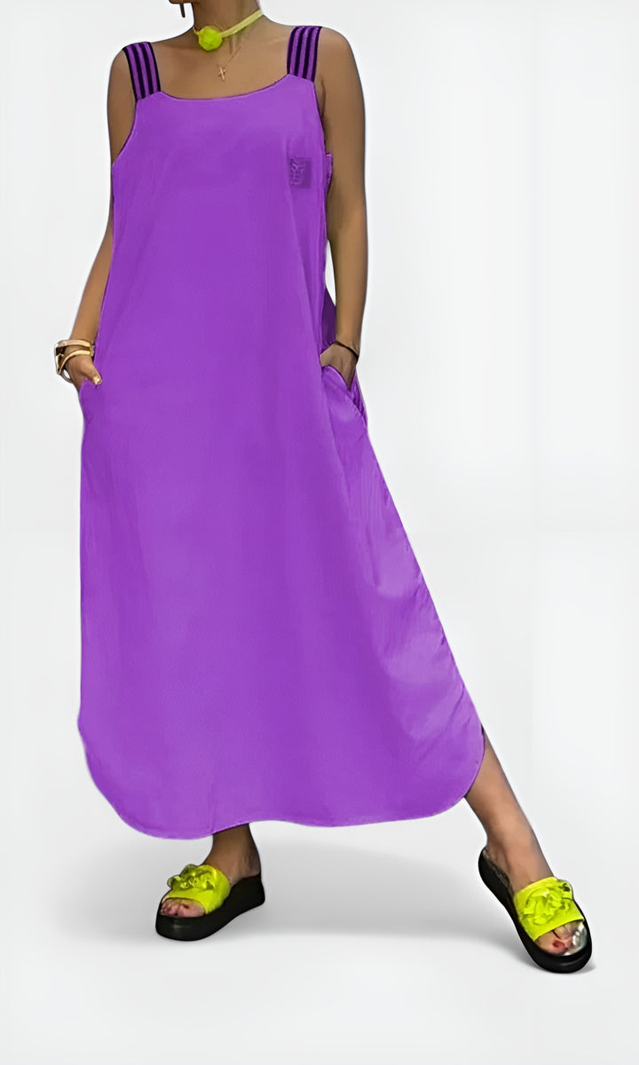 Dazoria | Modern Sleeveless Maxi Dress with Pockets