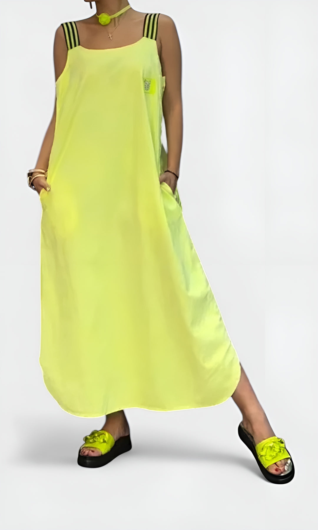 Dazoria | Modern Sleeveless Maxi Dress with Pockets