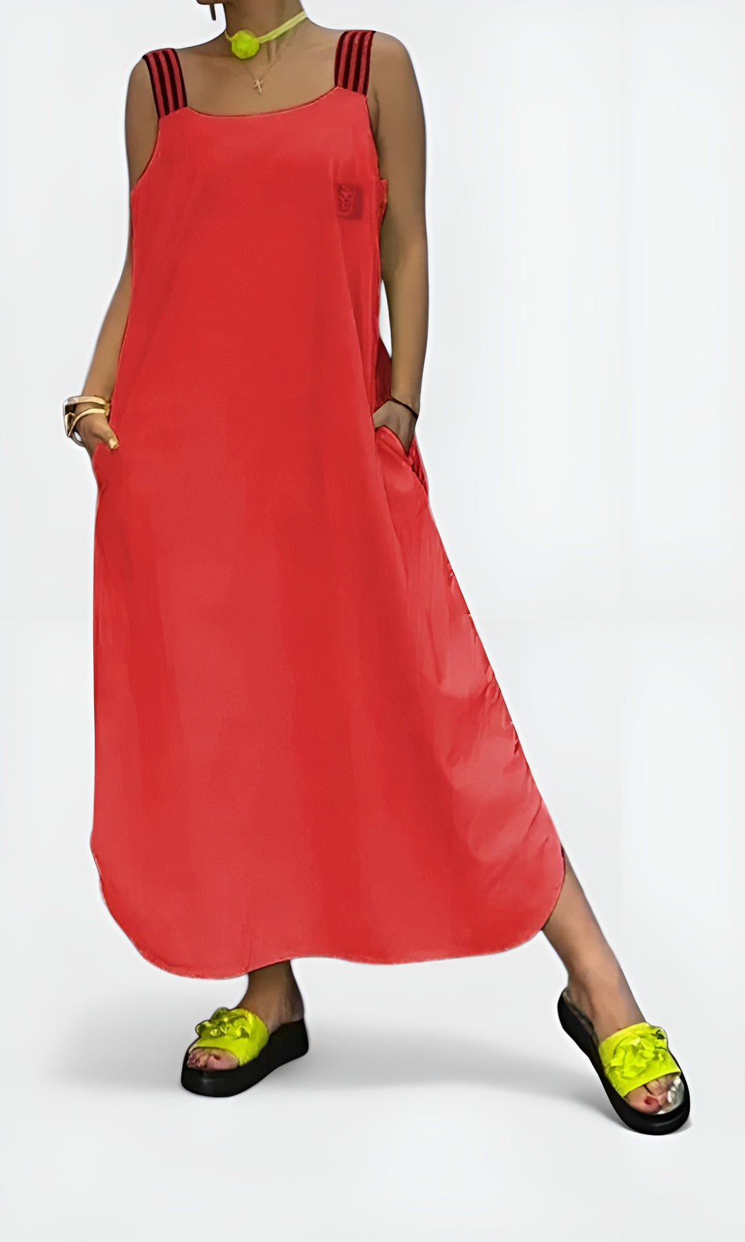 Dazoria | Modern Sleeveless Maxi Dress with Pockets