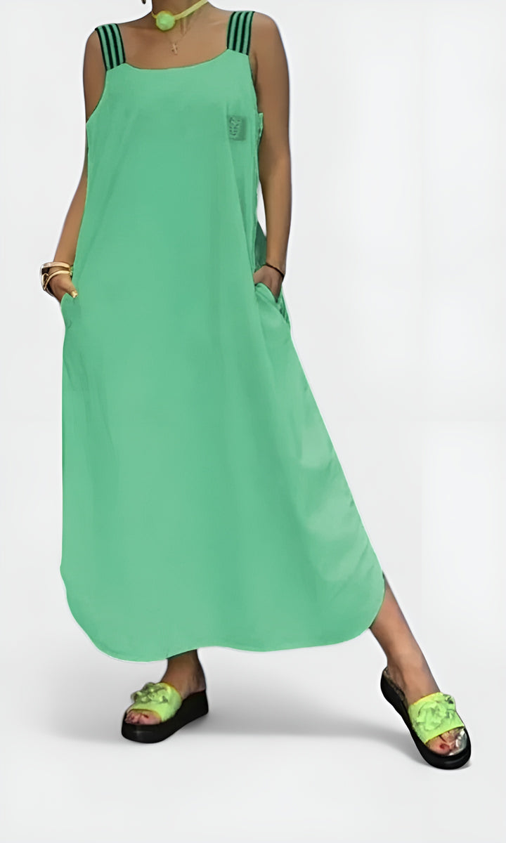 Dazoria | Modern Sleeveless Maxi Dress with Pockets
