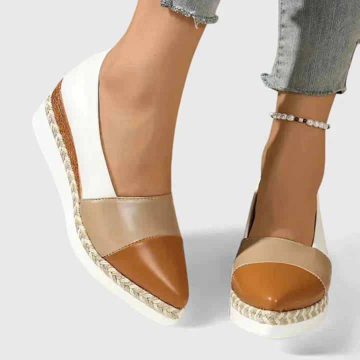 Delilah | Platform Espadrille Flats with Cap Toe
