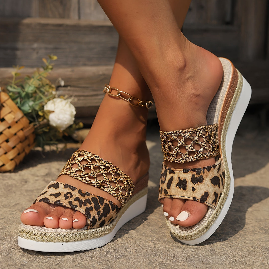 Delilah | Platform Sandals with Woven Straps