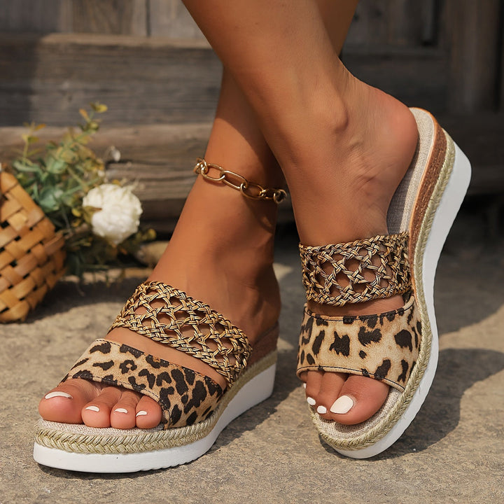 Delilah | Platform Sandals with Woven Straps