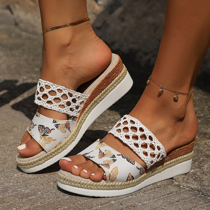 Delilah | Platform Sandals with Woven Straps