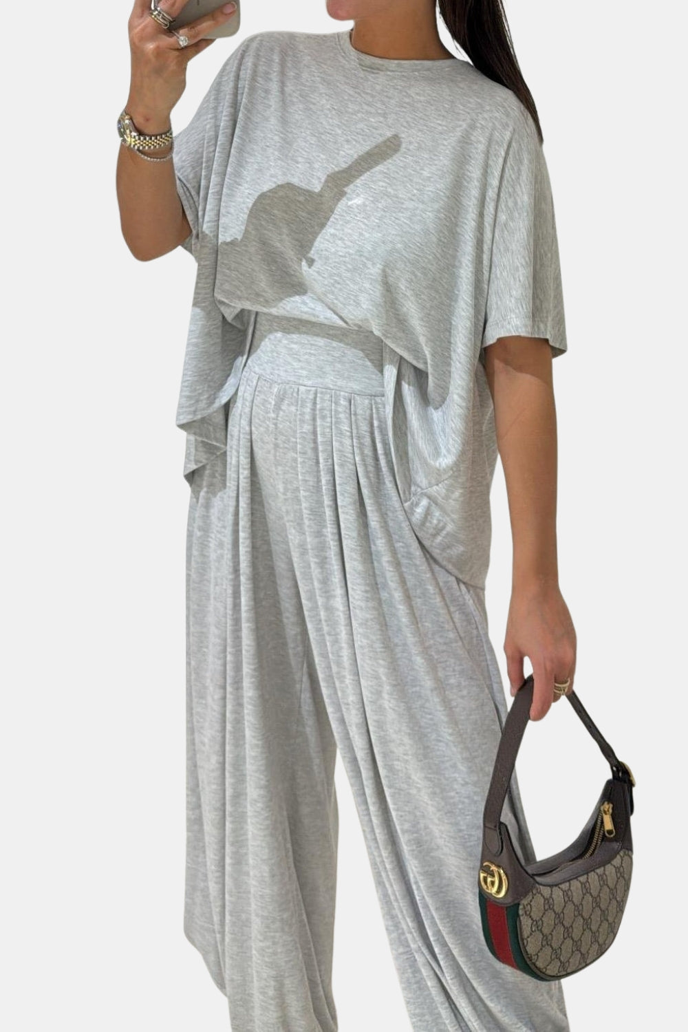 Delphine | Relaxed Top and Wide Leg Pants Set