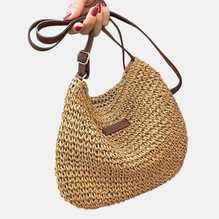 Dempsey | Woven Shoulder Bag with Slouchy Shape