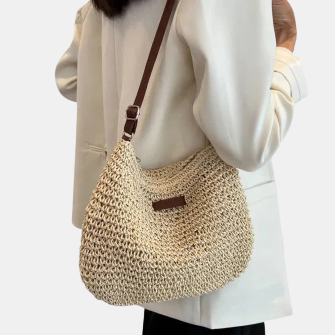 Dempsey | Woven Shoulder Bag with Slouchy Shape