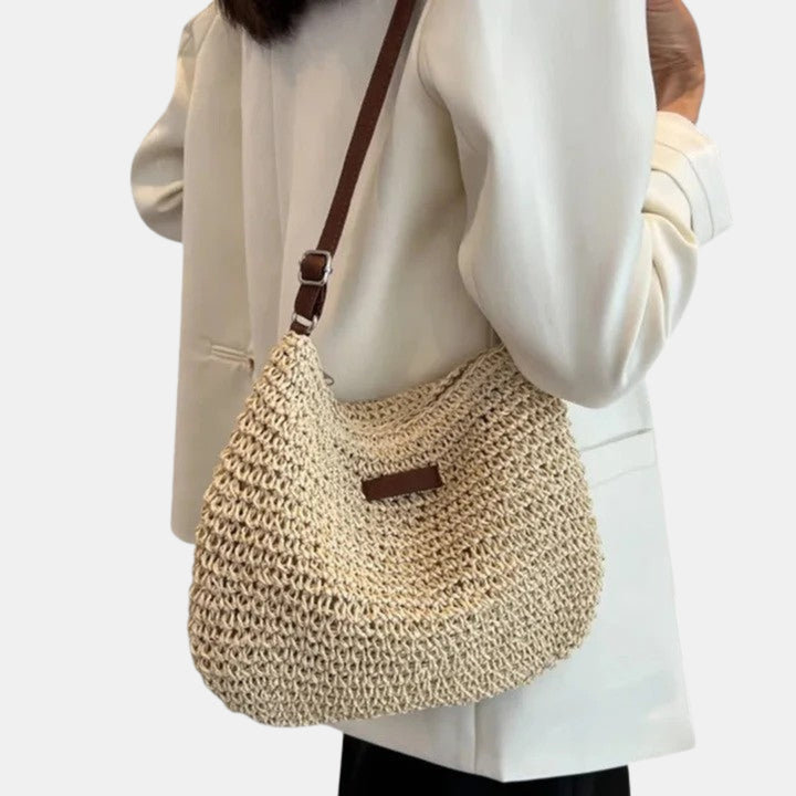 Dempsey | Woven Shoulder Bag with Slouchy Shape