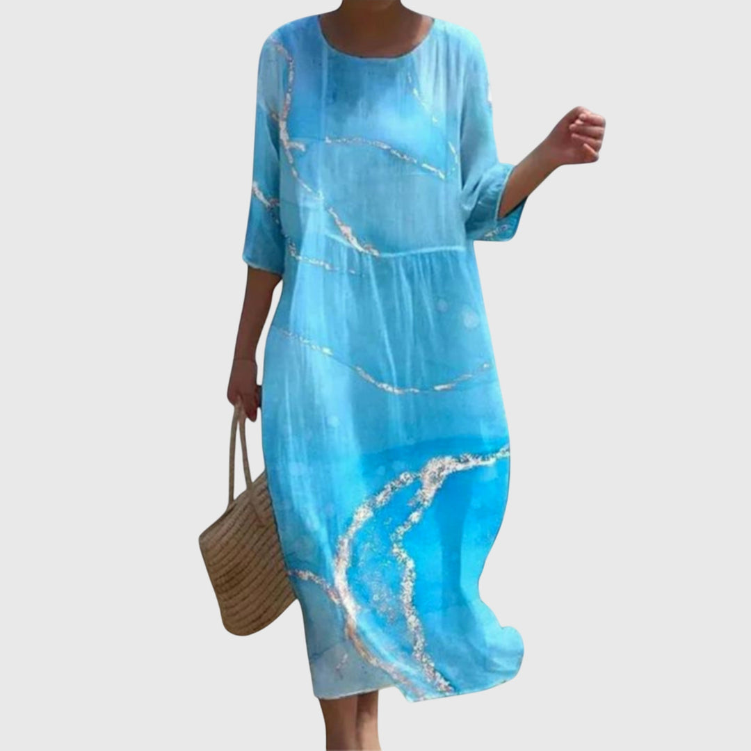 Dorevia | Midi Dress with Round Neck