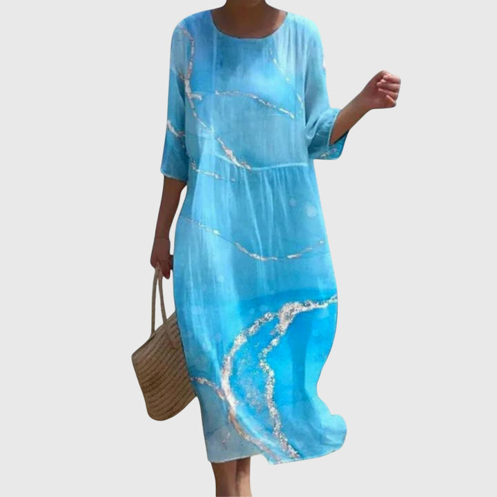 Dorevia | Midi Dress with Round Neck