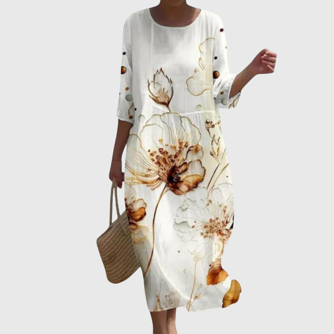 Dorevia | Midi Dress with Round Neck