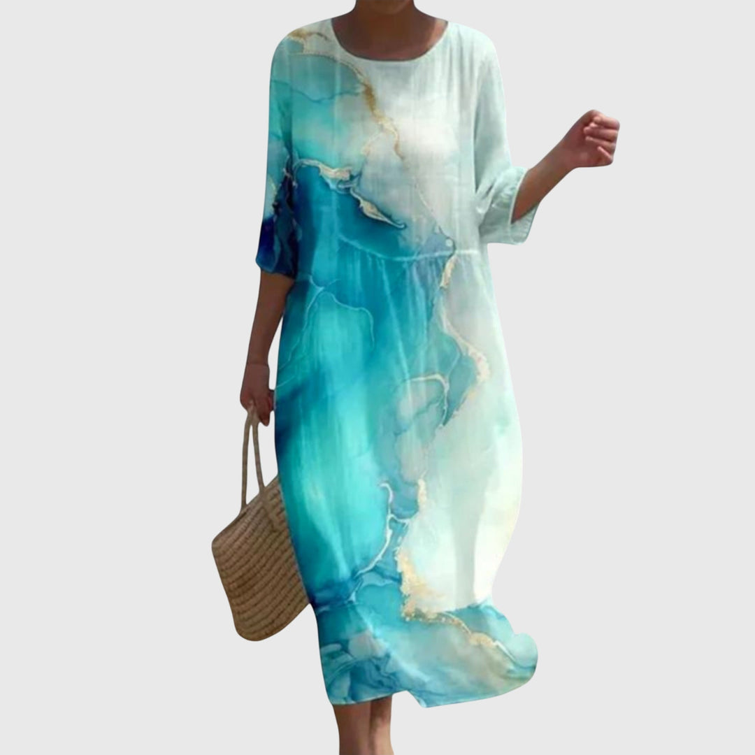 Dorevia | Midi Dress with Round Neck