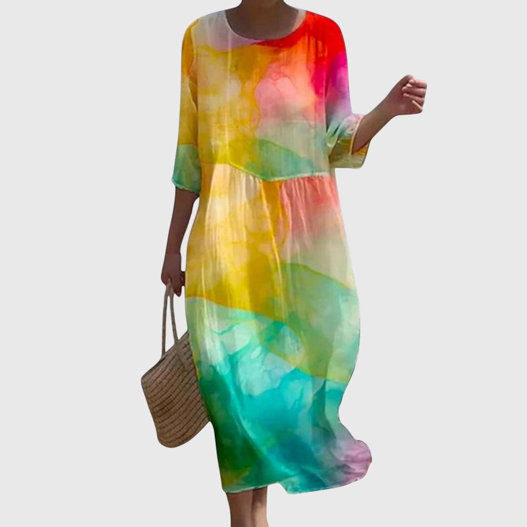 Dorevia | Midi Dress with Round Neck