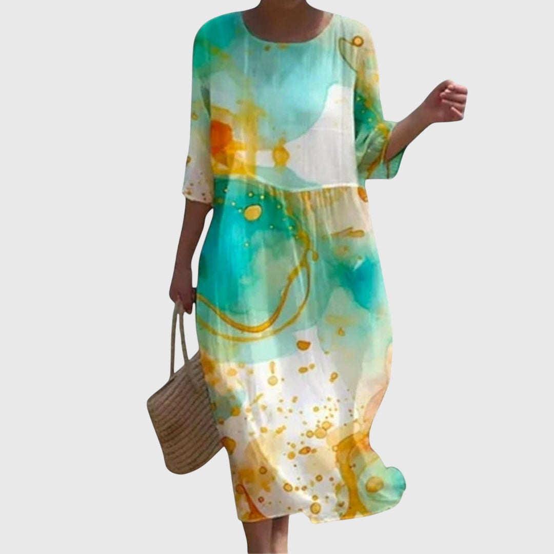 Dorevia | Midi Dress with Round Neck
