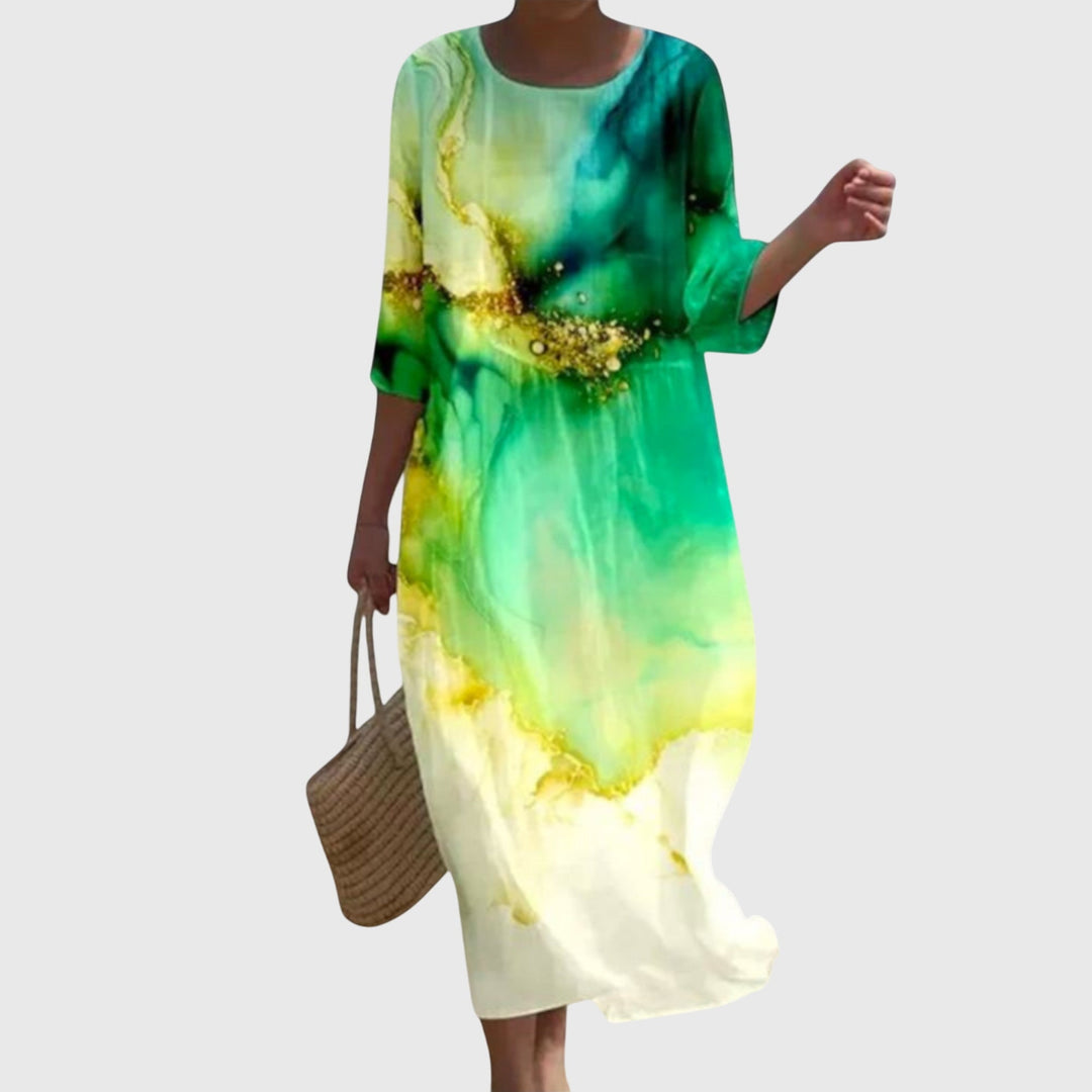 Dorevia | Midi Dress with Round Neck