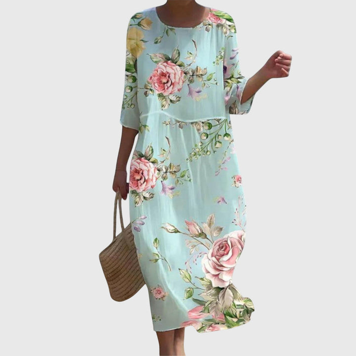 Dorevia | Midi Dress with Round Neck