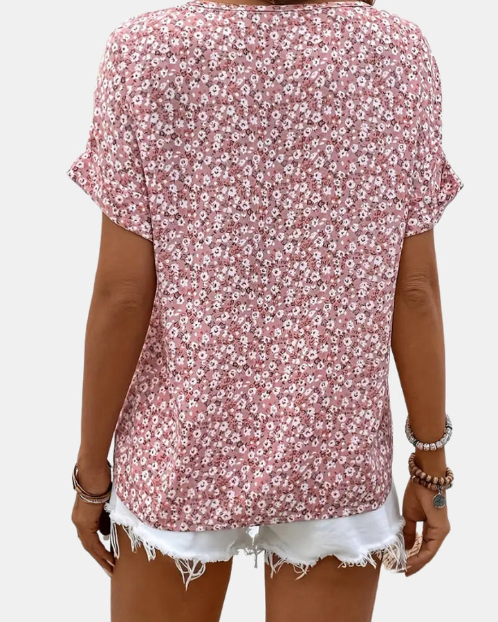 Dorynella | Floral Button Front Blouse