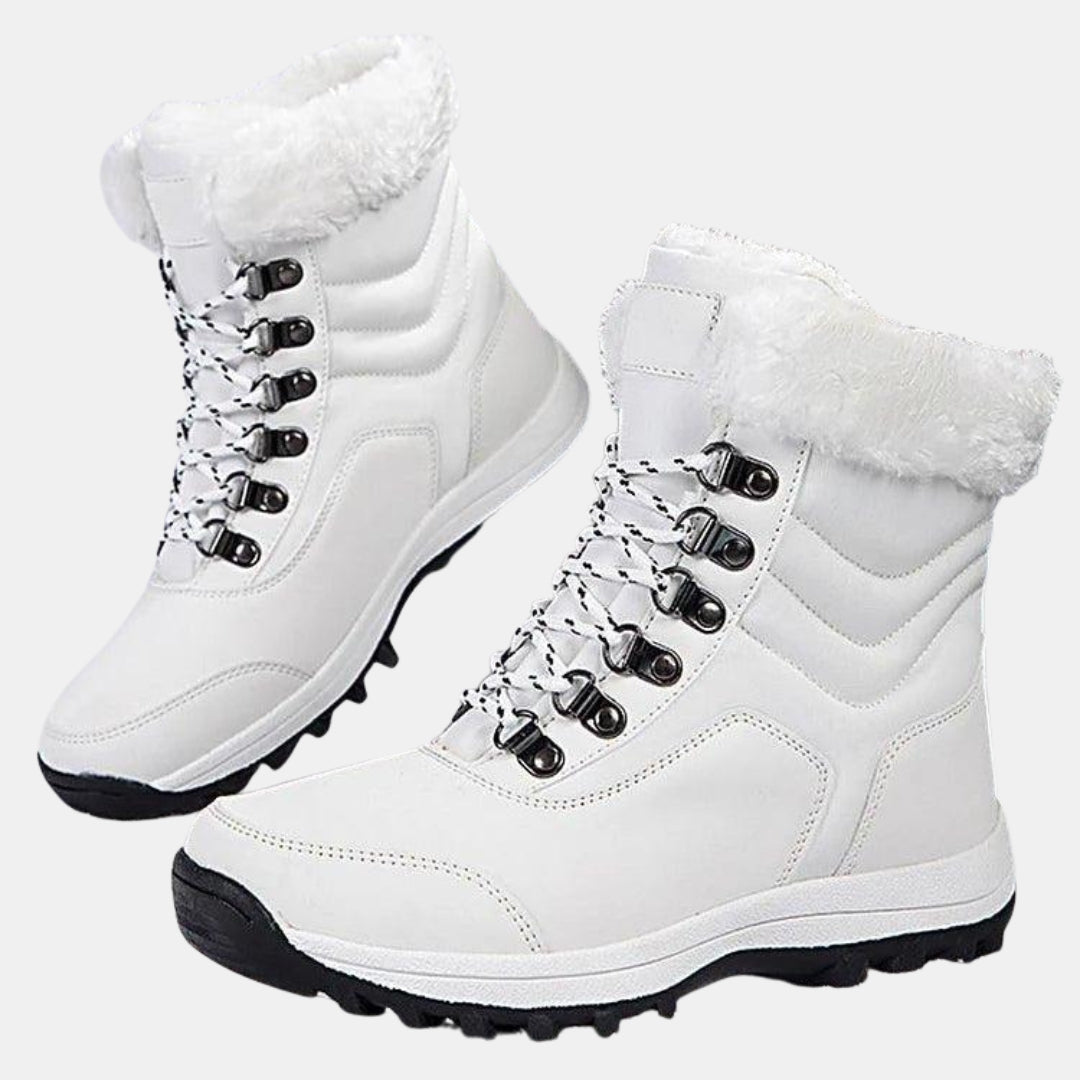 Dottie | Lace-Up Winter Boots with Plush Trim