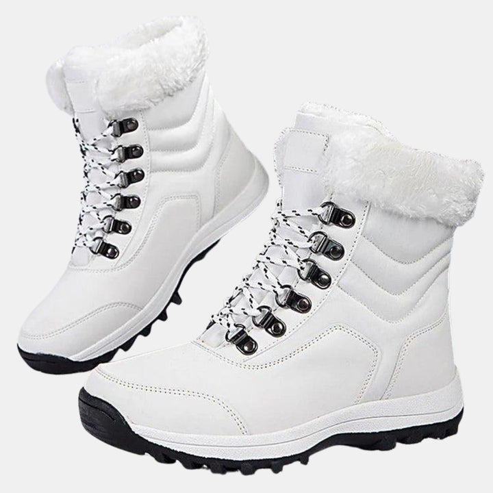 Dottie | Lace-Up Winter Boots with Plush Trim