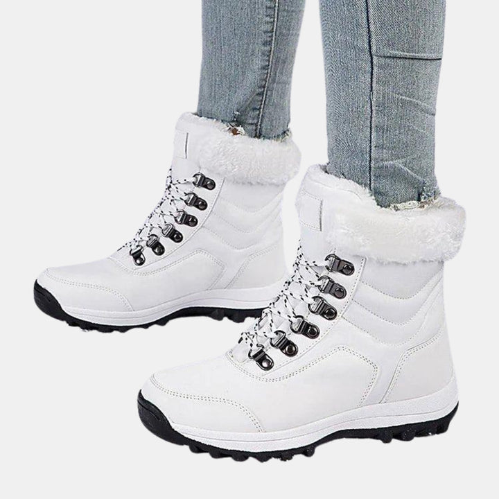 Dottie | Lace-Up Winter Boots with Plush Trim