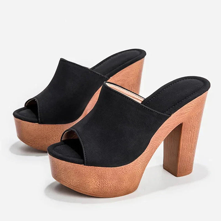 Dreama | Platform Mule Heels with Block Heel