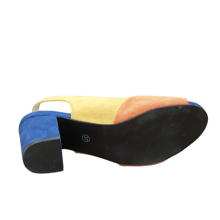 Eiliyah | Peep-Toe Slingback Heels with Block Heel