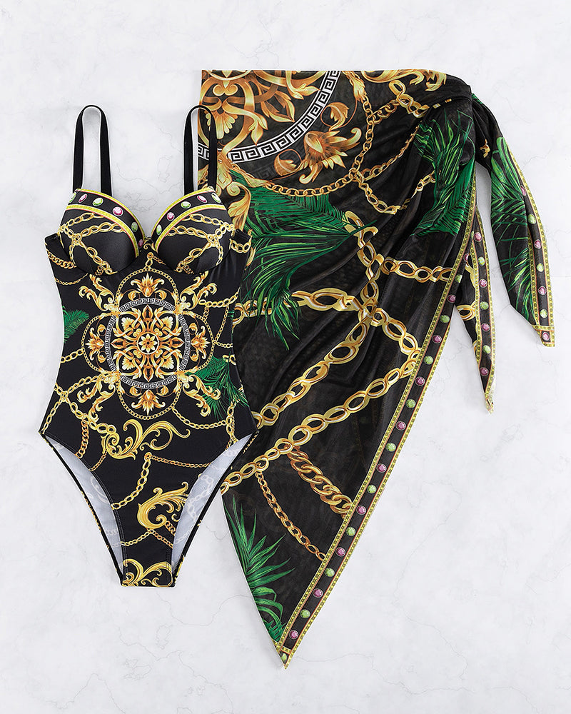 Elaina | Uplift Swimsuit with Coordinated Wrap Skirt