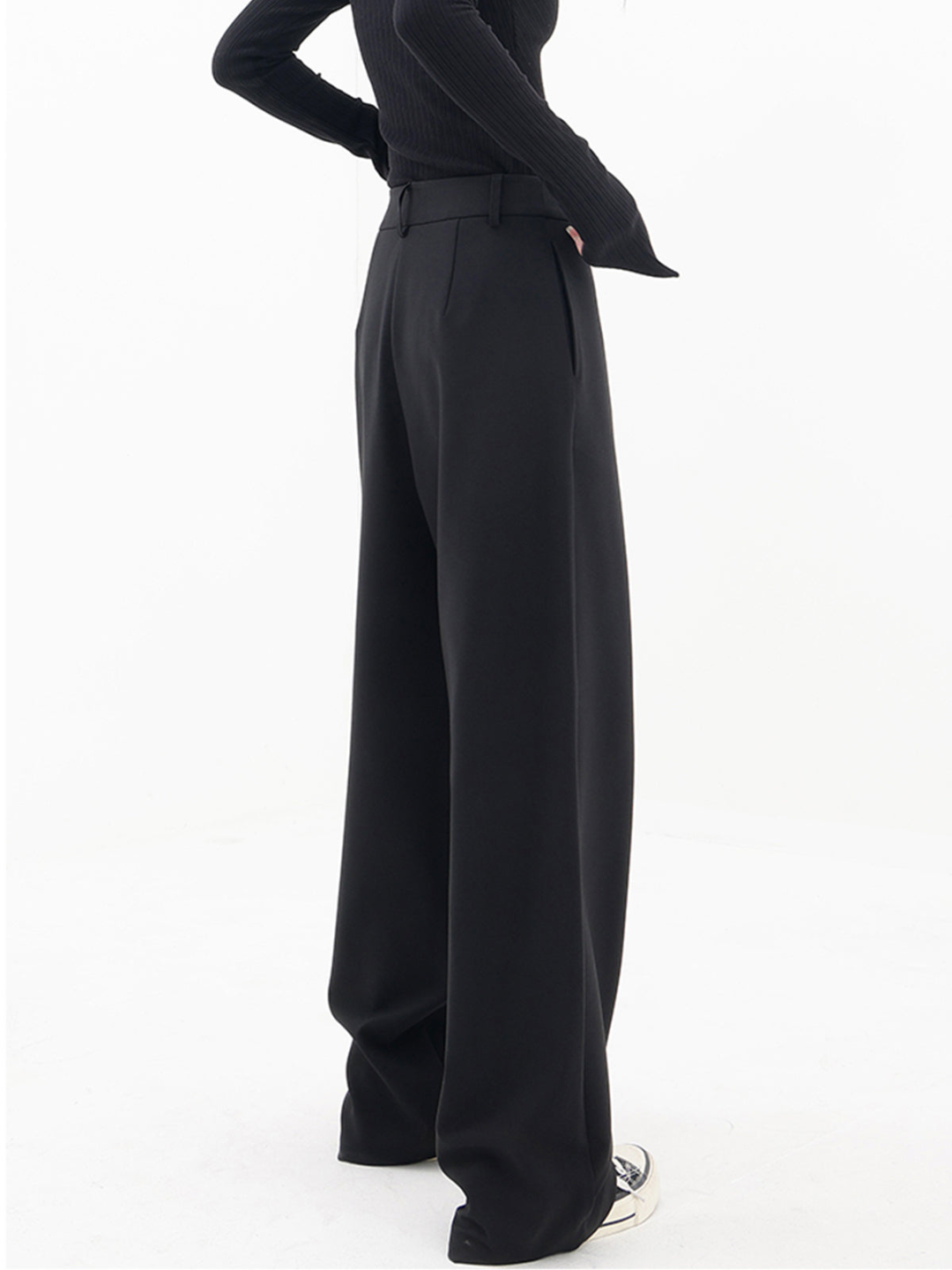 Elara | Asymmetric High Waist Wide Leg Pants