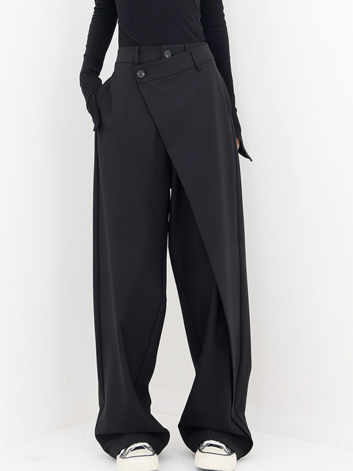 Elara | Asymmetric High Waist Wide Leg Pants
