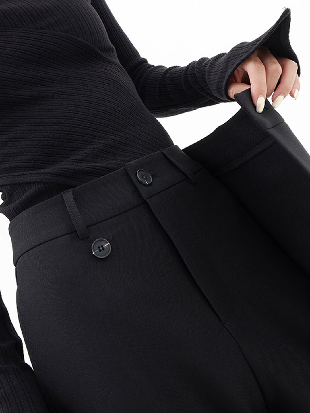 Elara | Asymmetric High Waist Wide Leg Pants