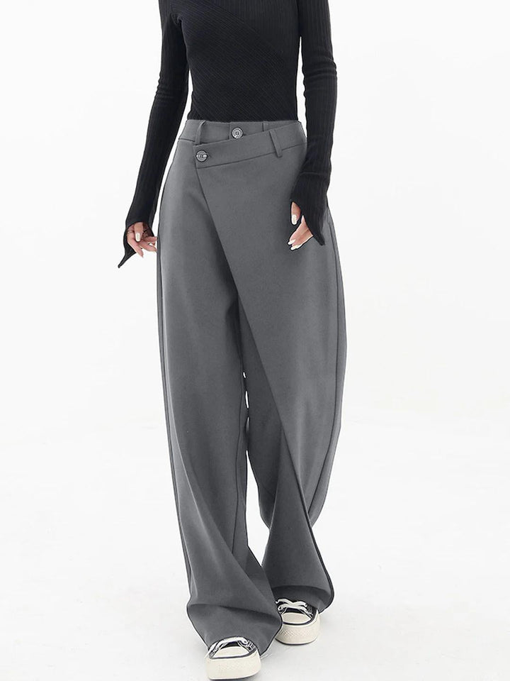 Elara | Asymmetric High Waist Wide Leg Pants