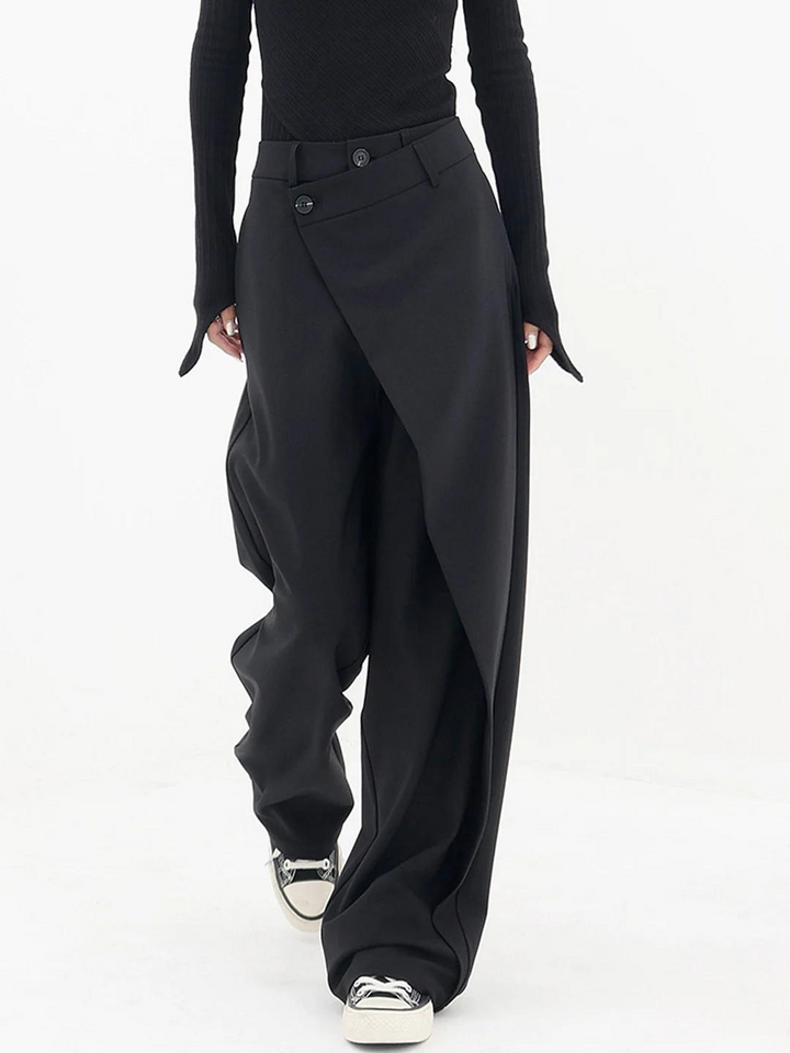 Elara | Asymmetric High Waist Wide Leg Pants
