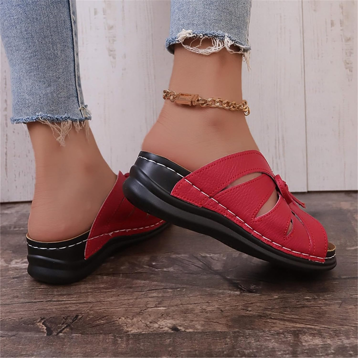 Elara | Casual Slide Sandals with Cutout Straps