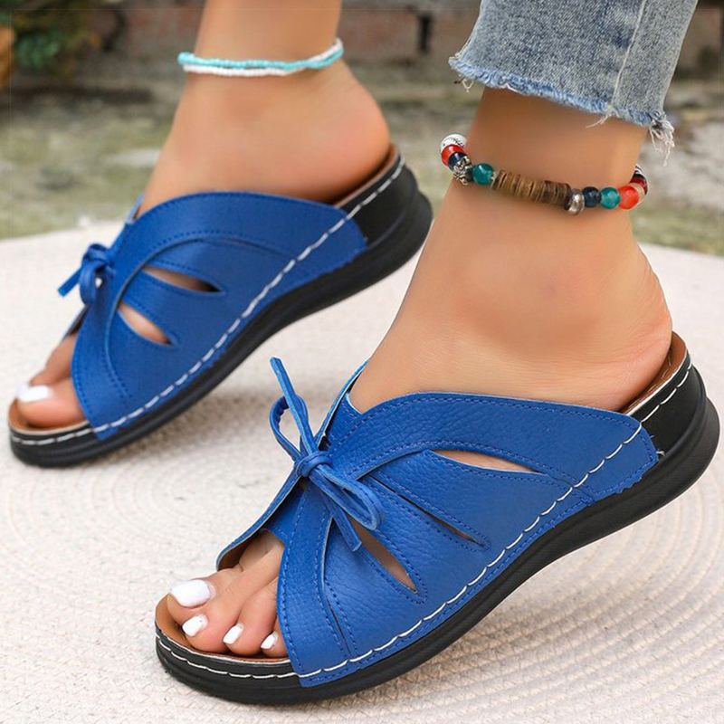 Elara | Casual Slide Sandals with Cutout Straps