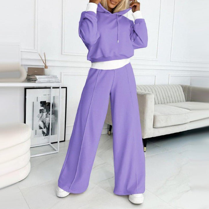 Eleanora | Cropped Hoodie and Wide-Leg Pants Set