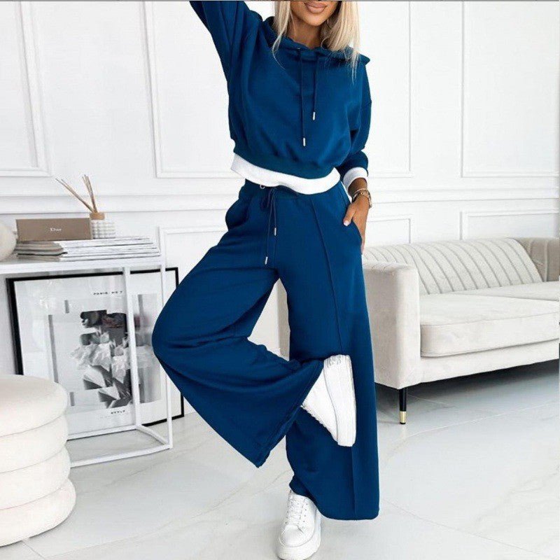 Eleanora | Cropped Hoodie and Wide-Leg Pants Set