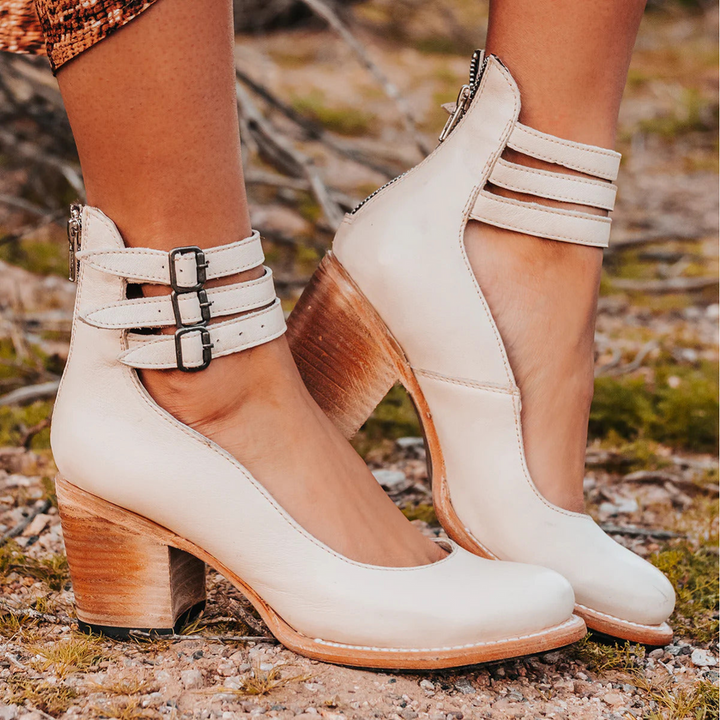Elena | Wedge Sandals With Cross Strap Design