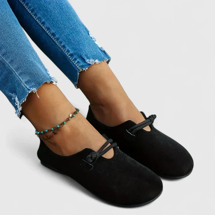 Elise | Classic Slip On Loafers with Rope Detail