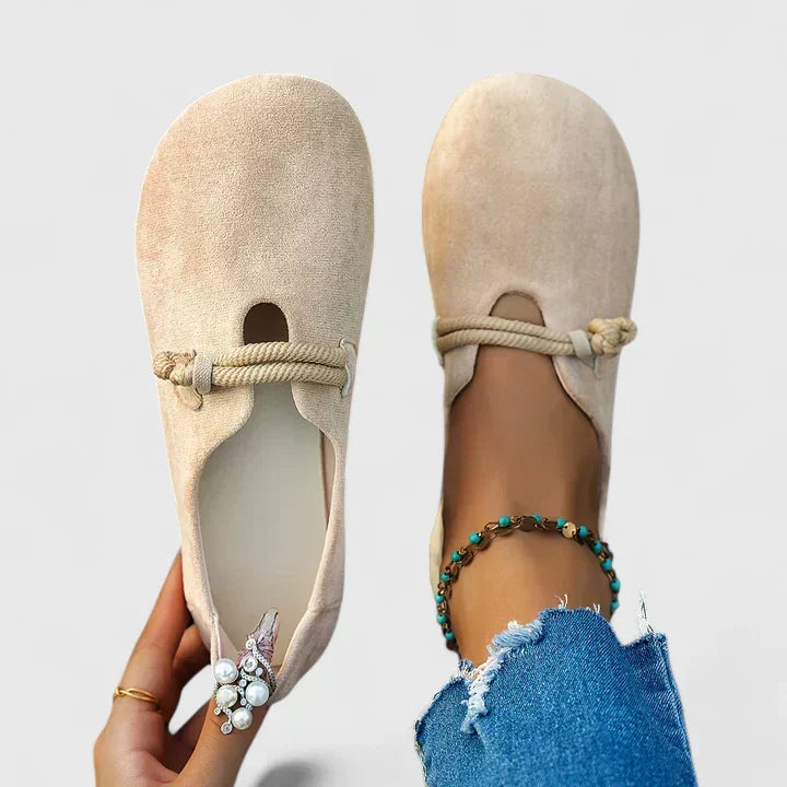 Elise | Classic Slip On Loafers with Rope Detail