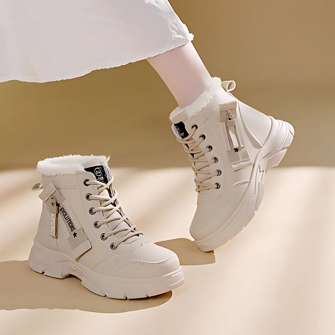 Elise | Lace Up Ankle Boots With Lined Interior