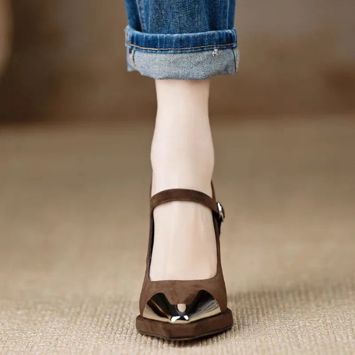 Elise | Mary Jane Pumps with Cap Toe