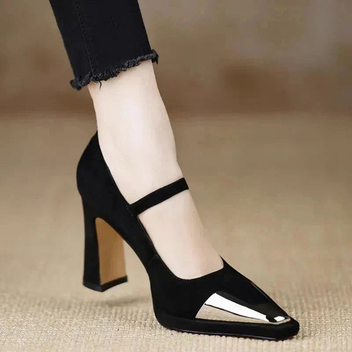 Elise | Mary Jane Pumps with Cap Toe