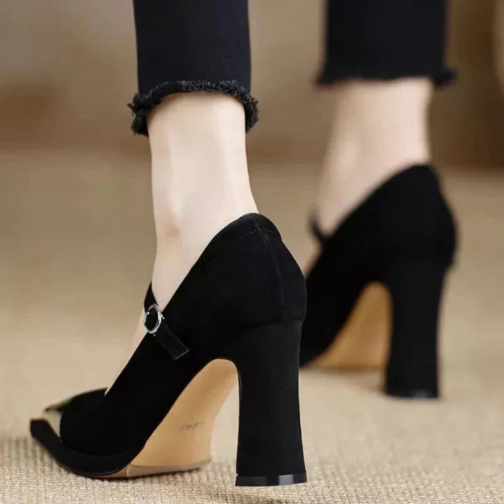 Elise | Mary Jane Pumps with Cap Toe