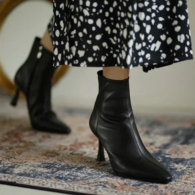 Eliza | Pointed Toe Ankle Boots With Stiletto Heel