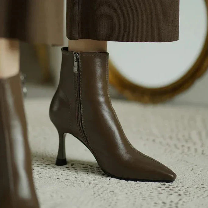 Eliza | Pointed Toe Ankle Boots With Stiletto Heel