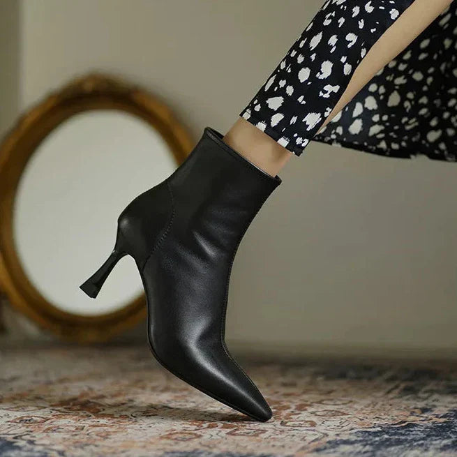 Eliza | Pointed Toe Ankle Boots With Stiletto Heel