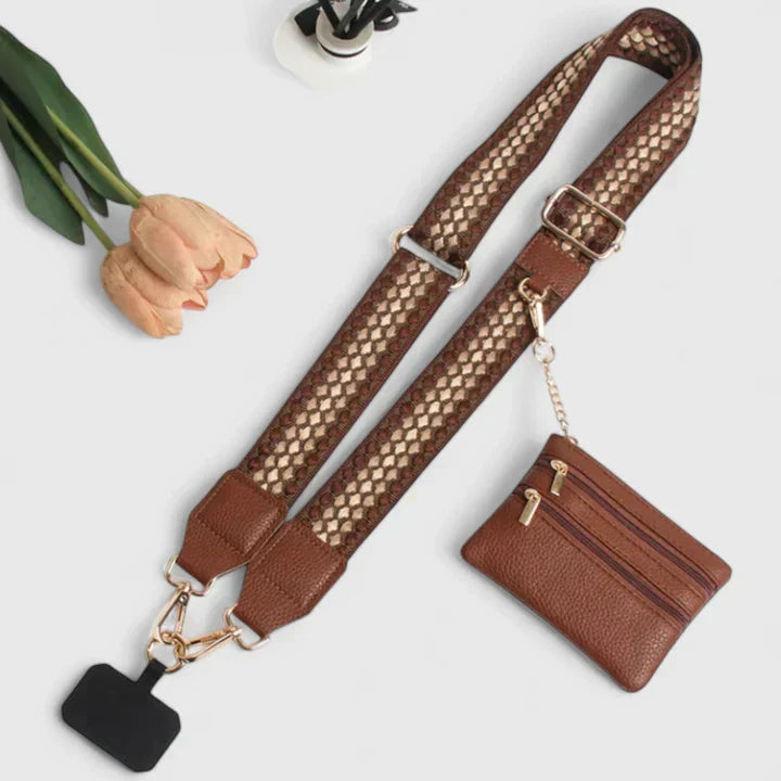 Ellison | Adjustable Crossbody Strap with Mini Pouch